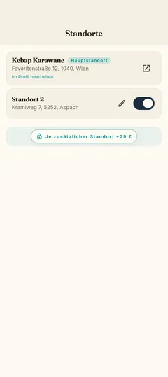Stempla-App: Verwaltung mehrerer Standorte