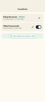Stempla app: managing several locations