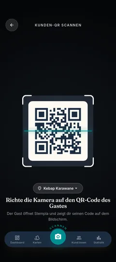 Stempla-App: der QR-Scanner zum Stempeln