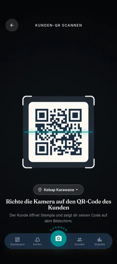 Stempla-App: der QR-Scanner zum Stempeln